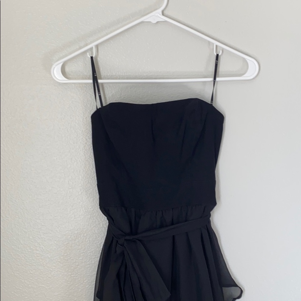 Align, Low High, Strapless Black Dress